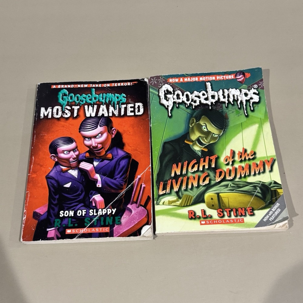 Goosebumps Night of the Living Dummy 1993 & Son Of Slappy 2013 GC PB RL‎ Stine